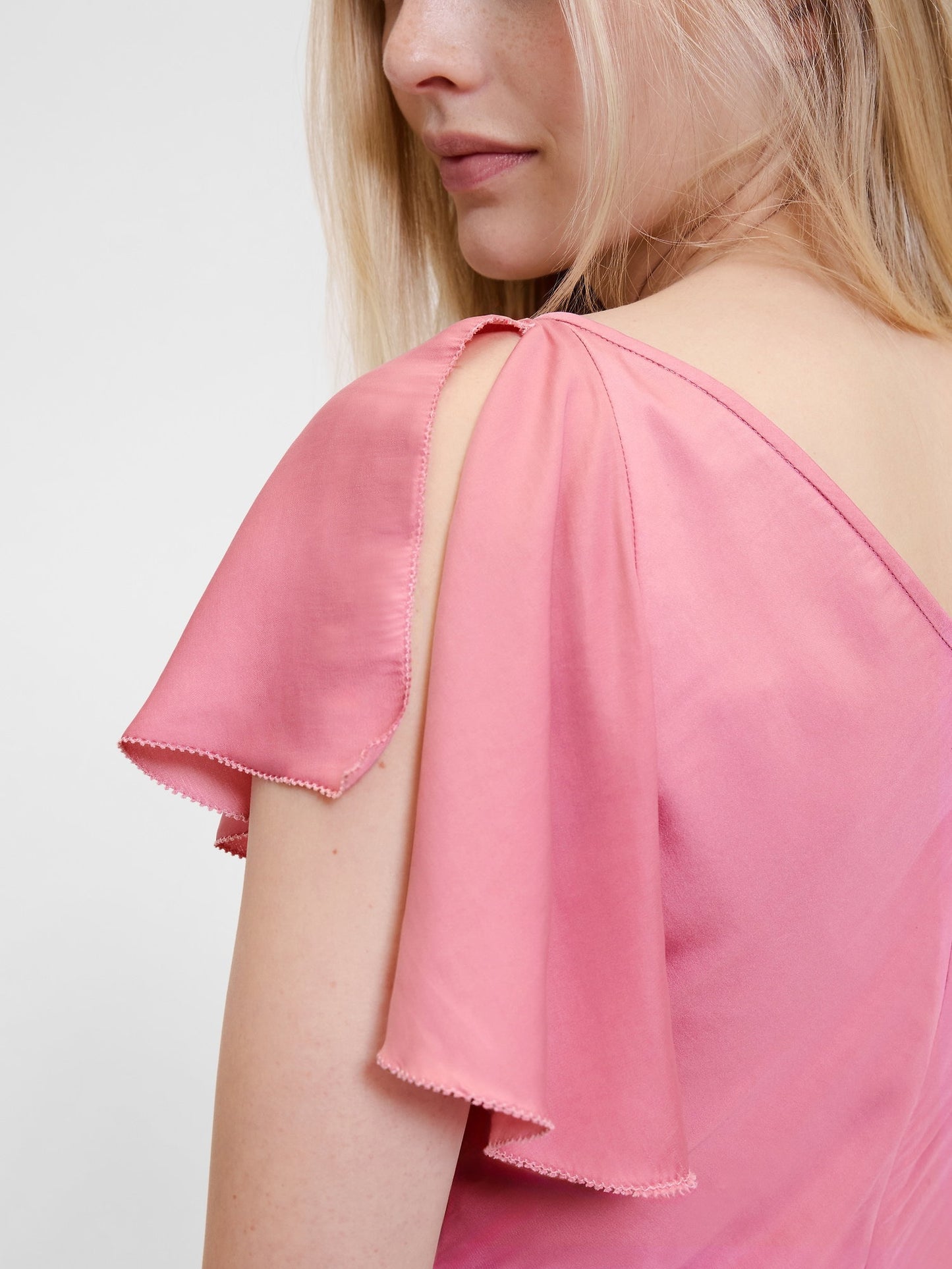 Pembe Gapstudio Saten Midi Elbise