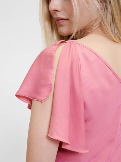 Pembe Gapstudio Saten Midi Elbise
