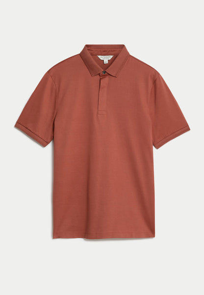 Saf Pamuklu Kısa Kollu Polo Yaka T-shirt