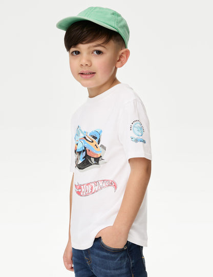 Saf Pamuklu Hot Wheels:trade_mark: Tişört (2–8 Yaş)