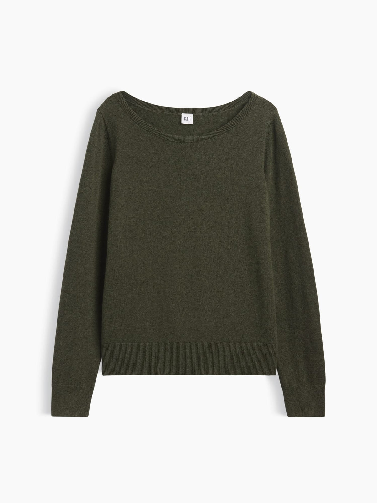 Haki Relaxed Jersey Boatneck Kazak