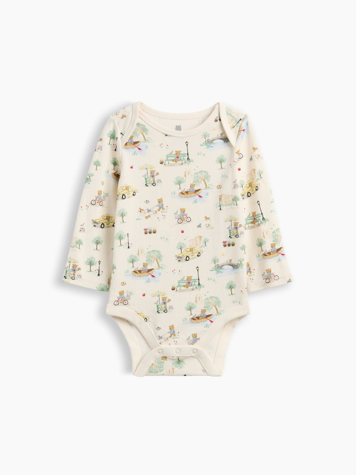 Kırık Beyaz First Favorites Organik Pamuk Brannan Bear Toile Bodysuit