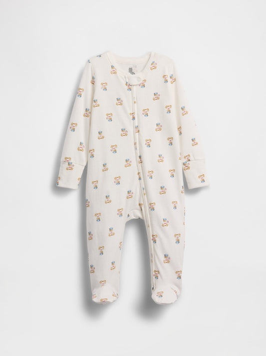 Kırık Beyaz Baby First Favorites Organik Pamuk Tek Parça