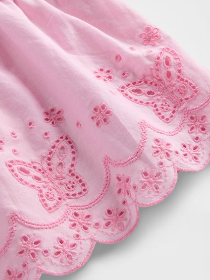 Pembe Kelebek Işlemeli Outfit Set