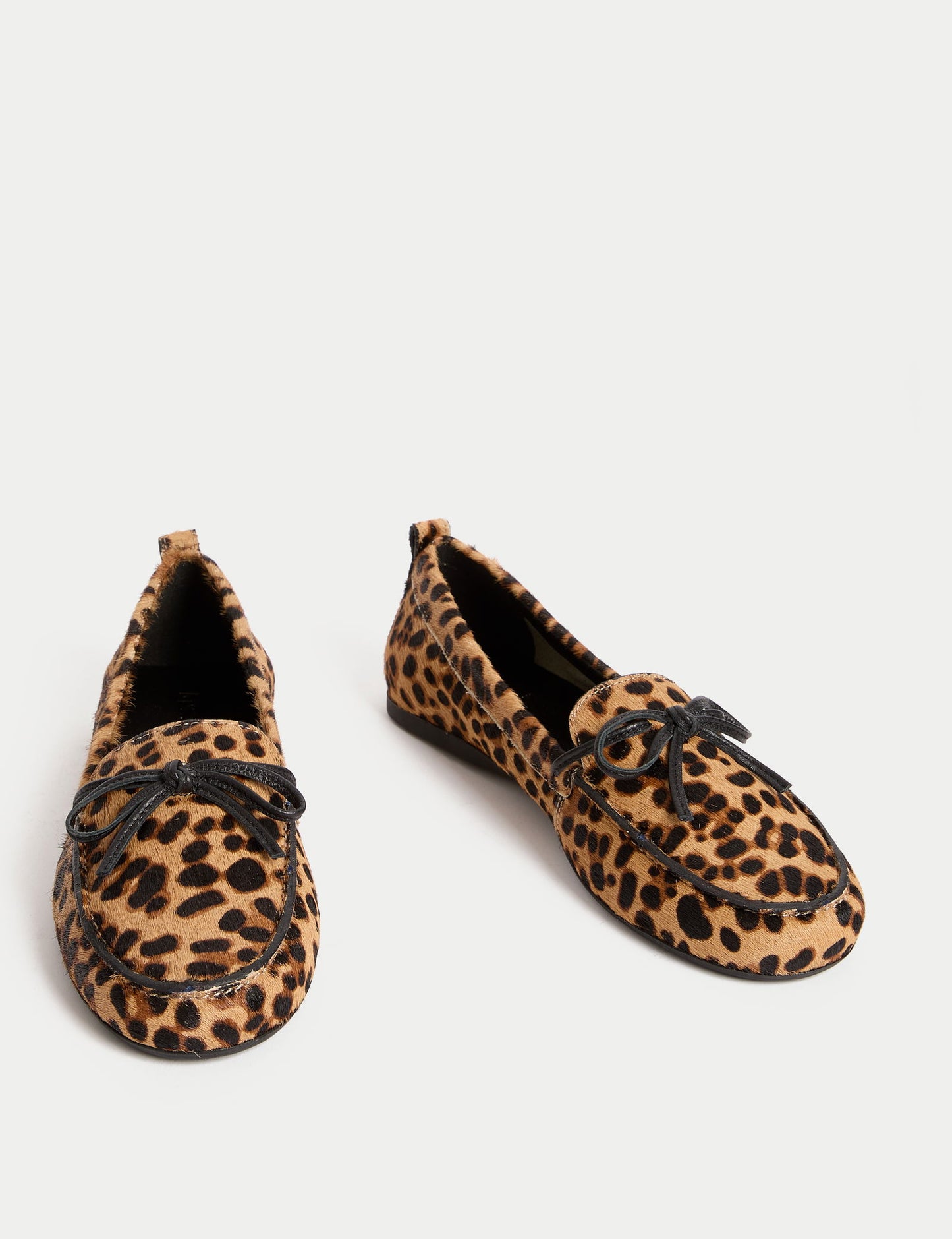 Leopar Desenli Düz Loafer