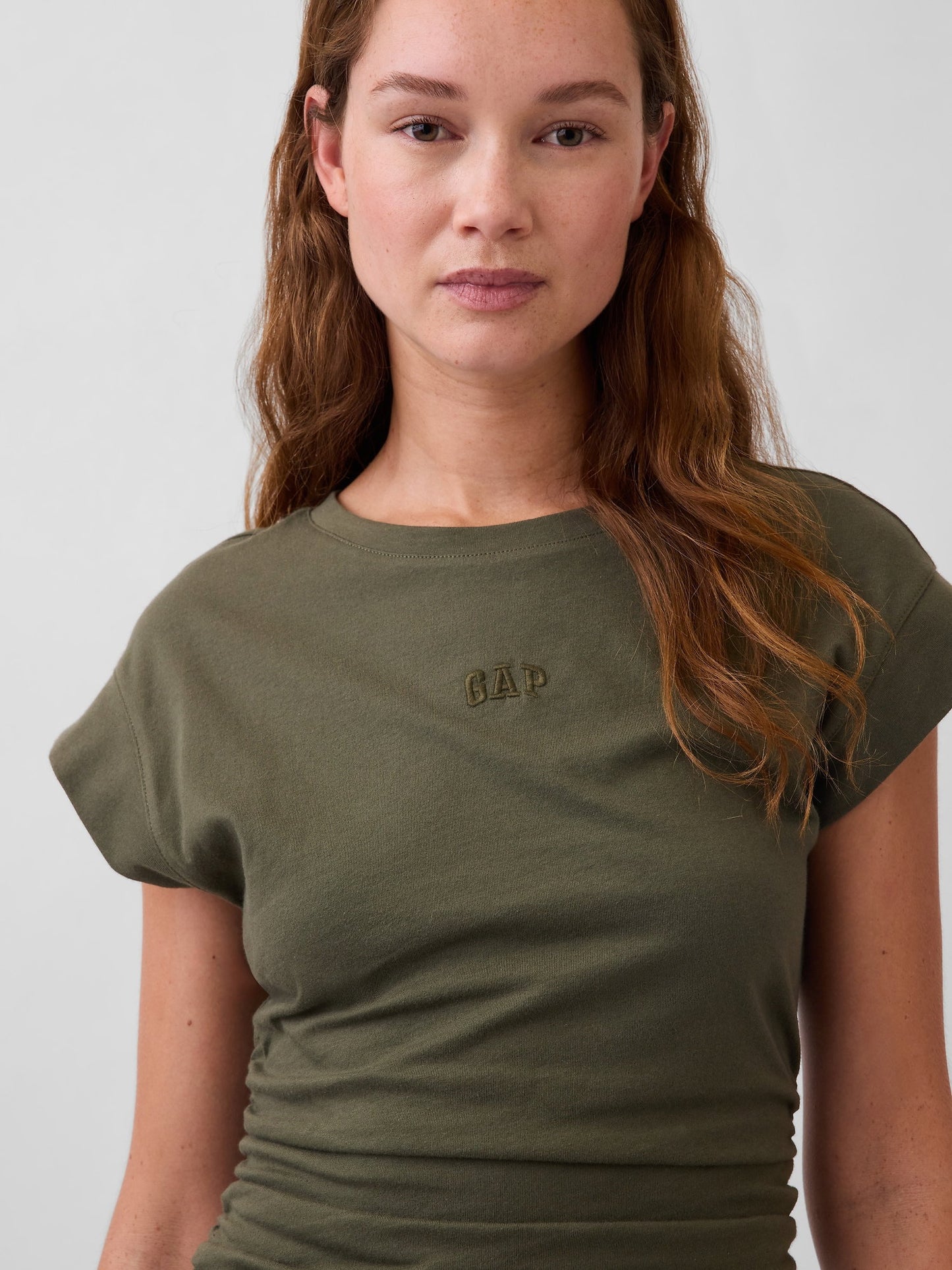 Haki Gap Mini Logo Ruched T-shirt Elbise