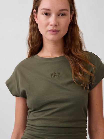 Haki Gap Mini Logo Ruched T-shirt Elbise