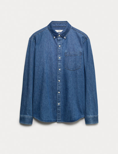 Pamuklu Denim Gömlek