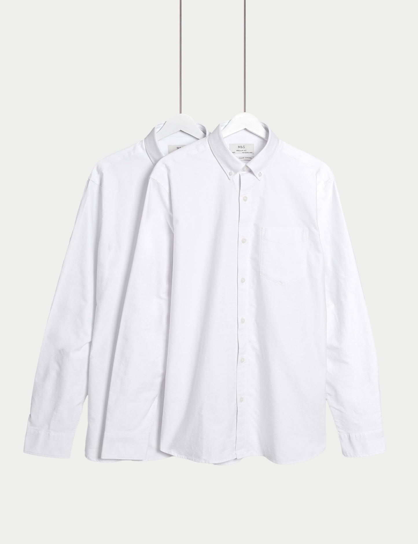 Ultimate 2’li Regular Fit Saf Pamuk Oxford Gömlek