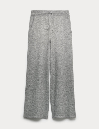 Geniş Paça Triko Pantolon