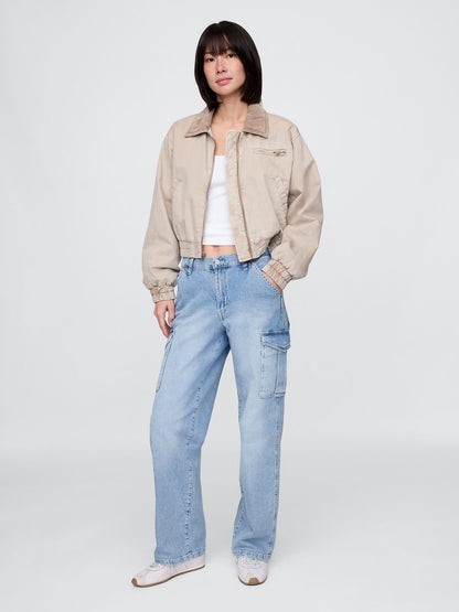 Mavi Mid Rise '90s Loose Kargo Jean Pantolon