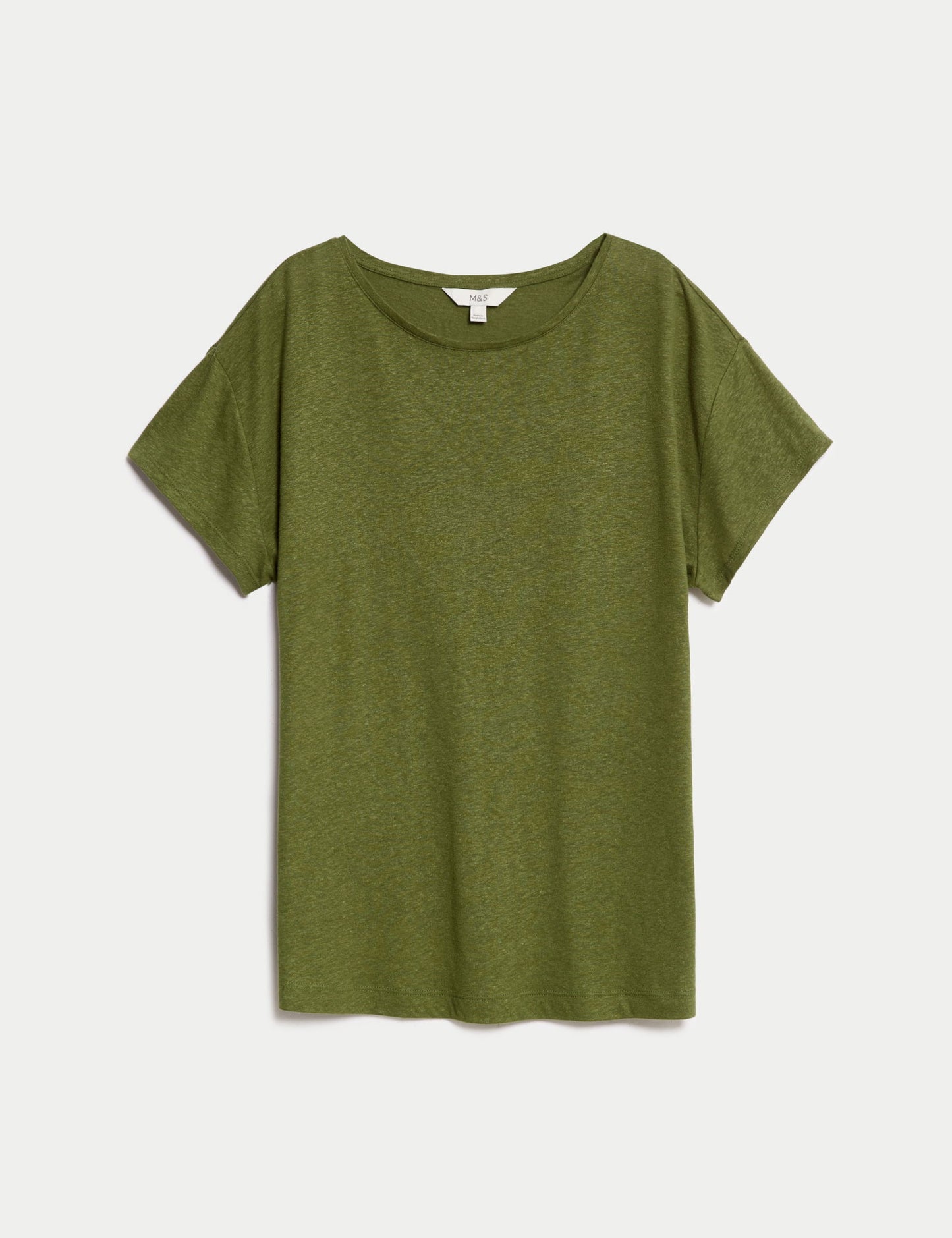 Keten Karışımlı T-shirt
