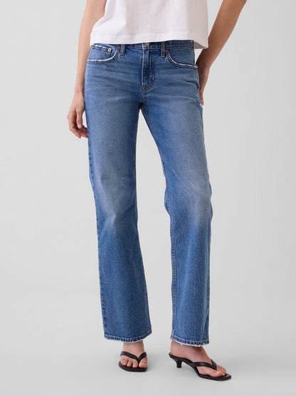 Mavi Mid Rise Relaxed Straight Jean Pantolon