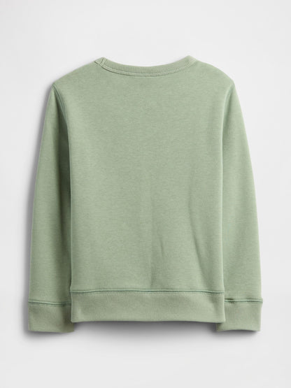 Yeşil Bisiklet Yaka Sweatshirt