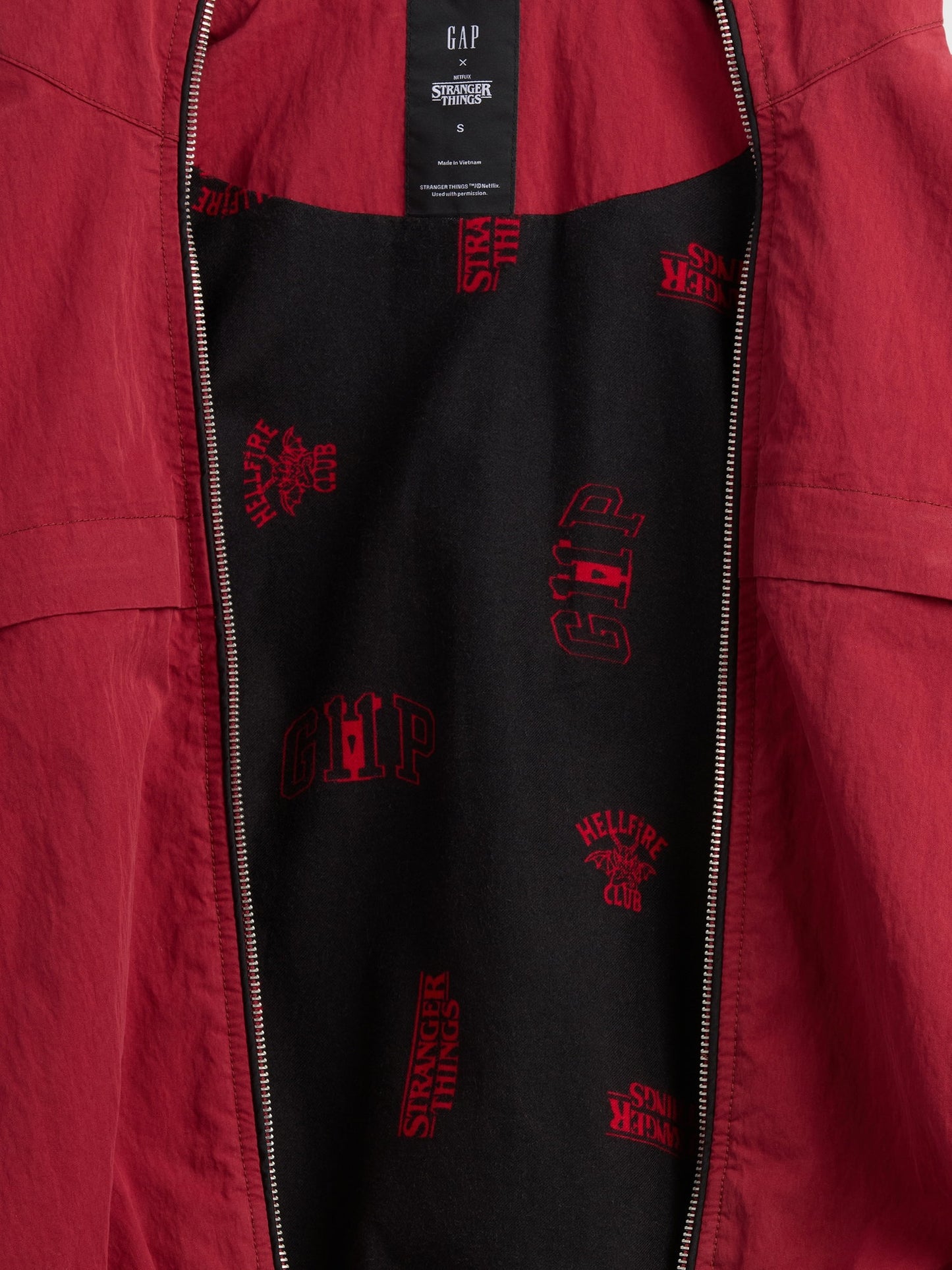 Kırmızı Stranger Things Flannel-astarlı Track Ceket