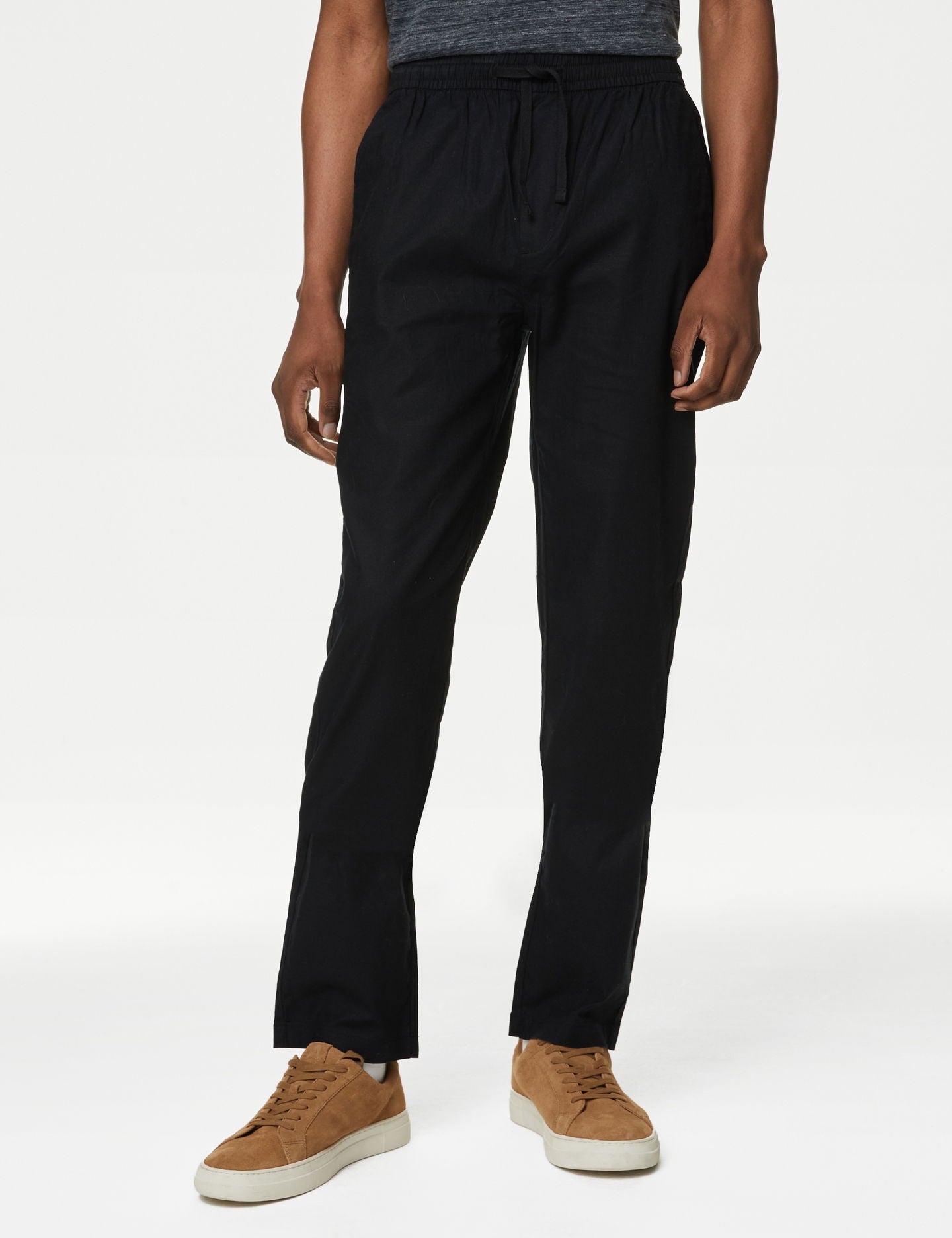 Tapered Fit Keten Pantolon