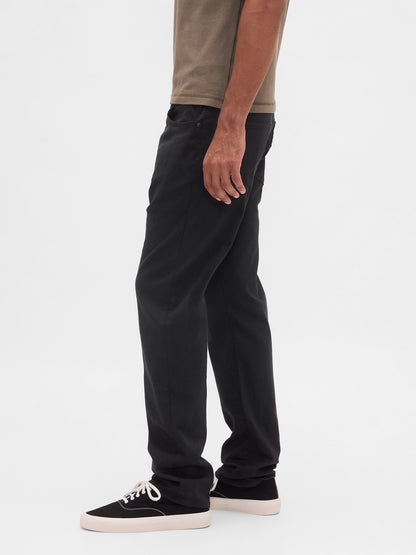 Siyah Straight Fit City Jean Pantolon