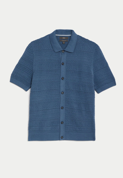 Kısa Kollu Örme Polo Yaka T-shirt