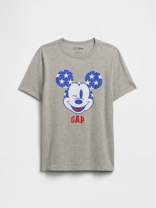 Gri Disney Mickey Mouse Logo T-shirt
