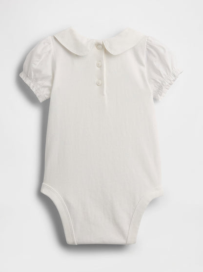 Beyaz First Favorites Organik Pamuk Peter Pan Bodysuit