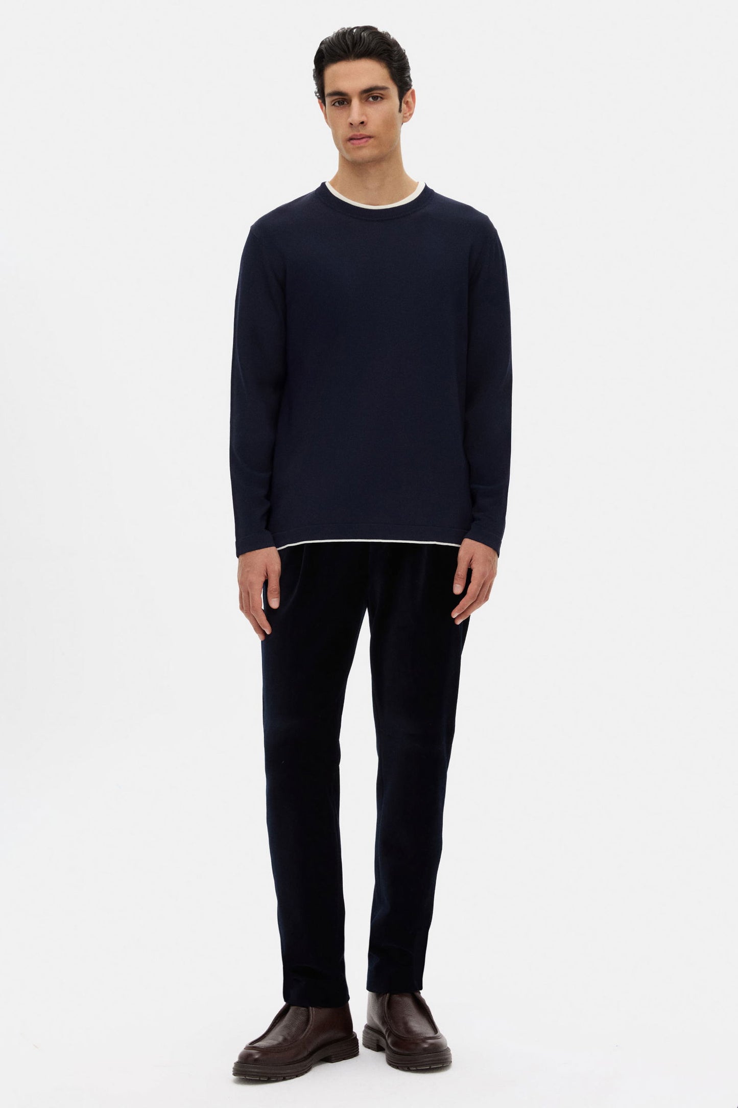 Tween Slim Fit Lacivert Rayon Kazak