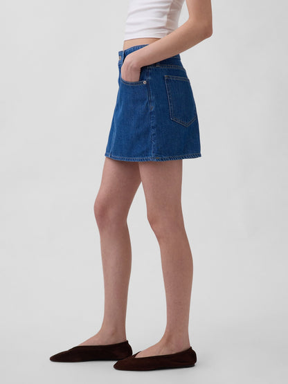 Mavi Ultrasoft Denim Mini Etek