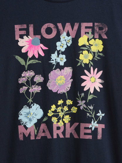 Sarı Grafik Baskılı T-shirt