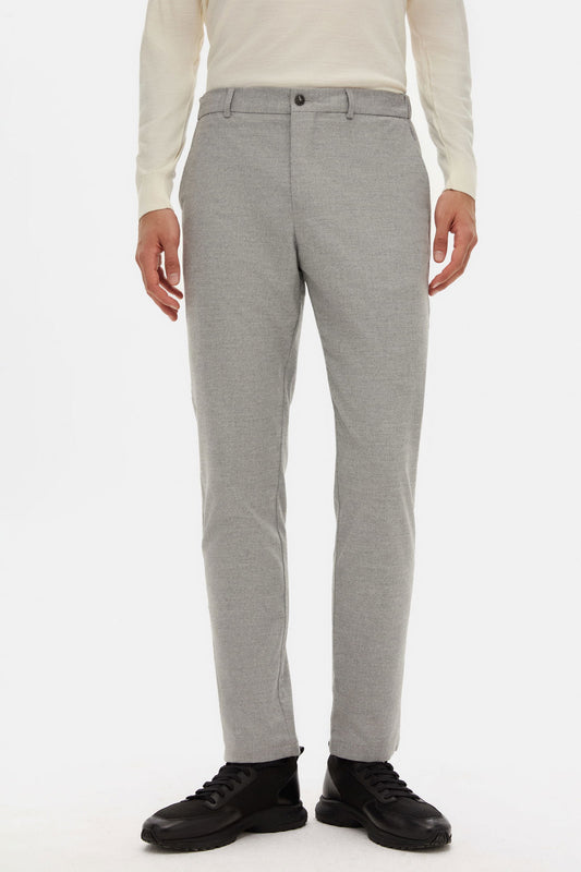 Tween Relaxed Fit Gri Düz Kumaş Pantolon