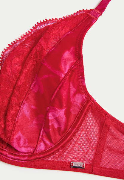 Peony Dantel Detaylı Ipek Plunge Sütyen