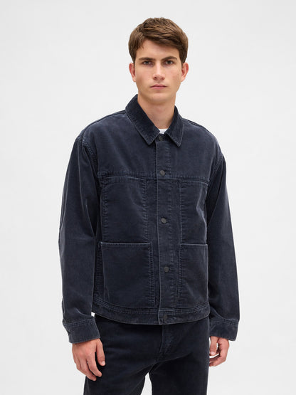 Lacivert Relaxed Corduroy Ceket