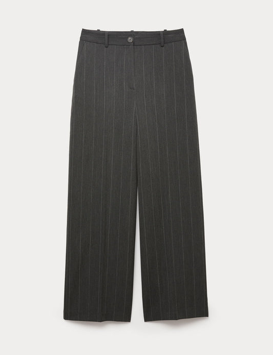 Çizgili Geniş Paça Pantolon