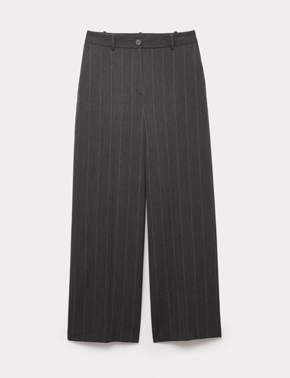 Çizgili Geniş Paça Pantolon