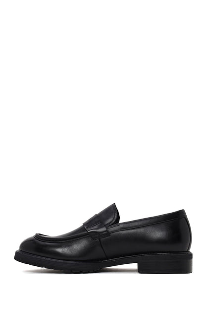 Erkek Siyah Deri Casual Loafer