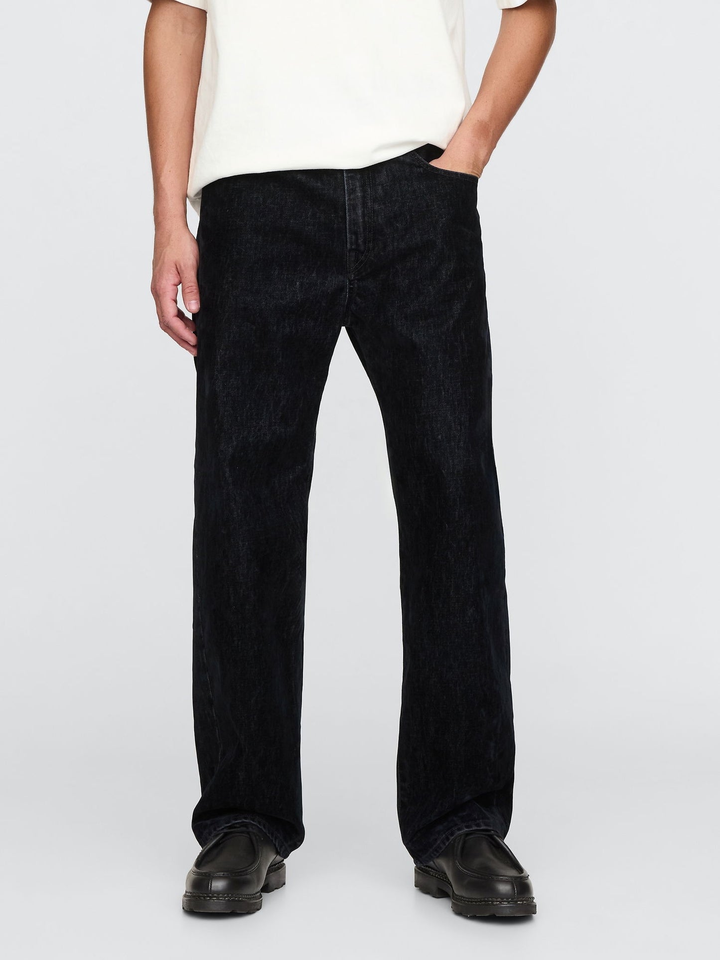 Lacivert Loose Jean Pantolon