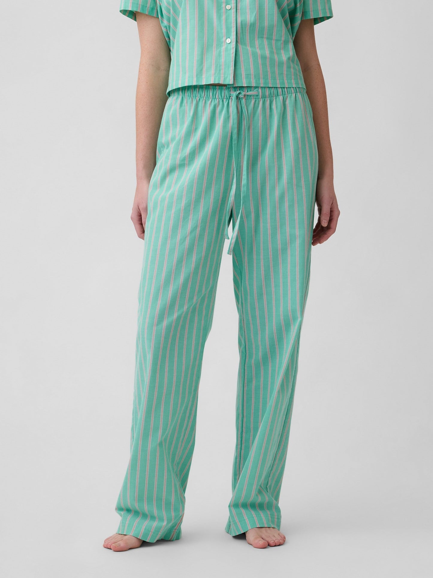 Açık Yeşil Poplin Pijama Altı