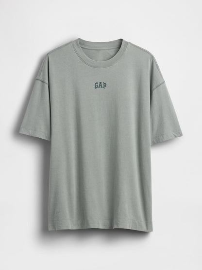 Açık Yeşil Organik Pamuk Vintagesoft Athletic Logo Tunik T-shirt