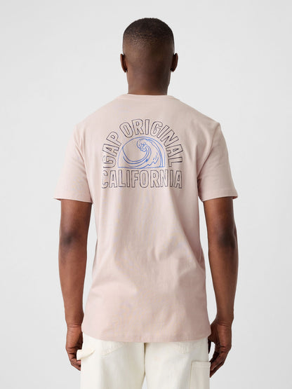 Pembe Gap Logo Grafikli T-shirt