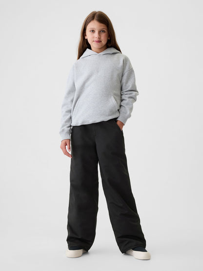 Siyah Cozy Fleece Astarlı Kar Pantolonu
