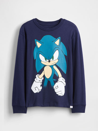 Lacivert Relaxed Grafik T-shirt