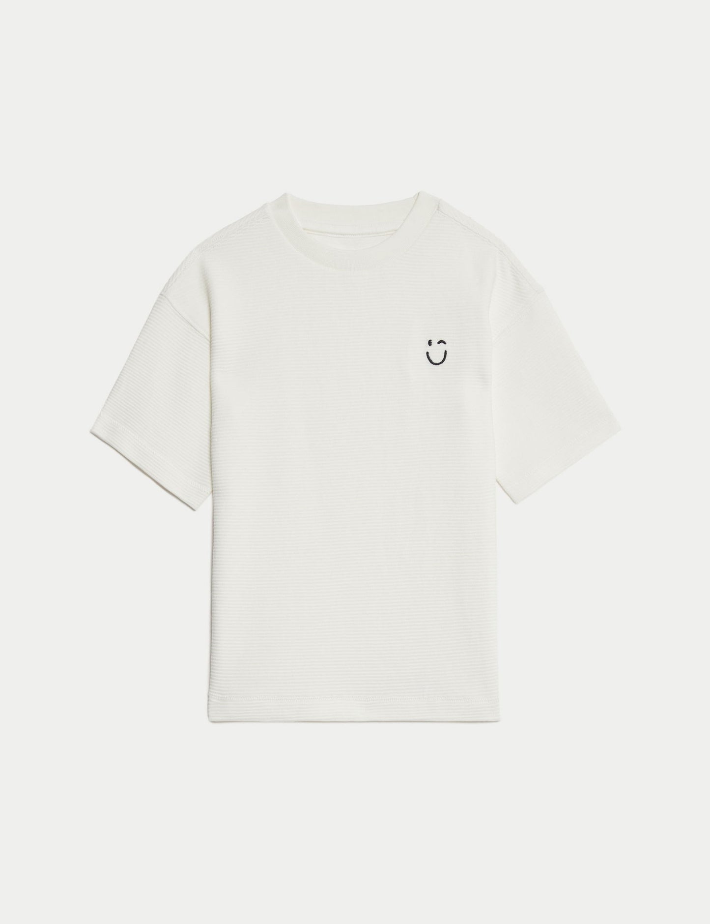 Saf Pamuklu Dokulu T-shirt (1-7 Yaş)