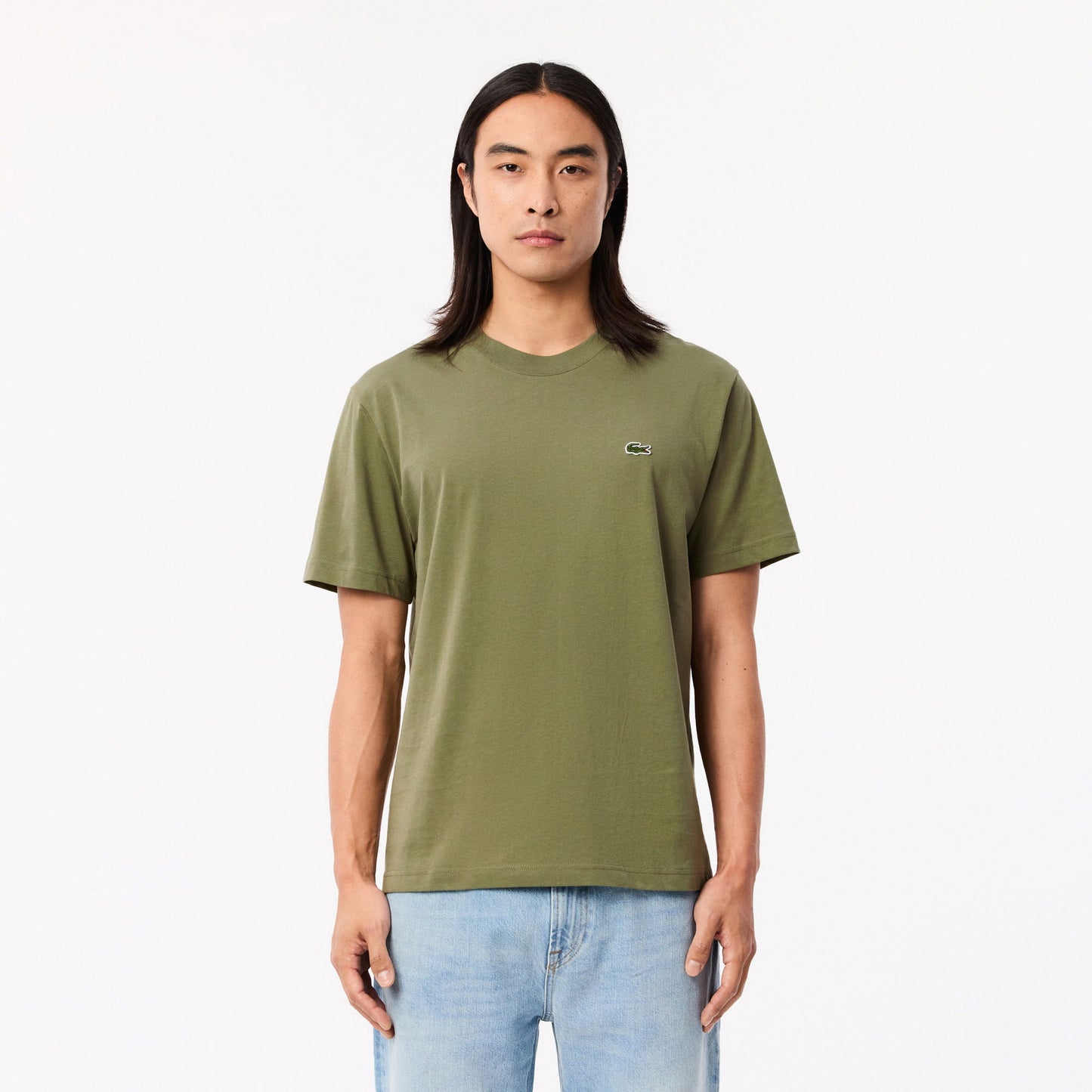 Lacoste Erkek Classic Fit Bisiklet Yaka Haki T-shirt