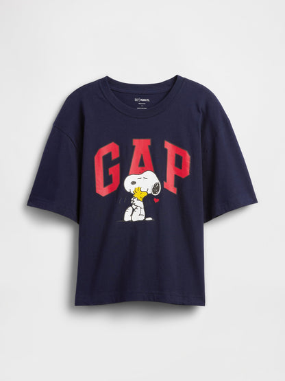 Lacivert Peanuts Boxy Gap Logo T-shirt