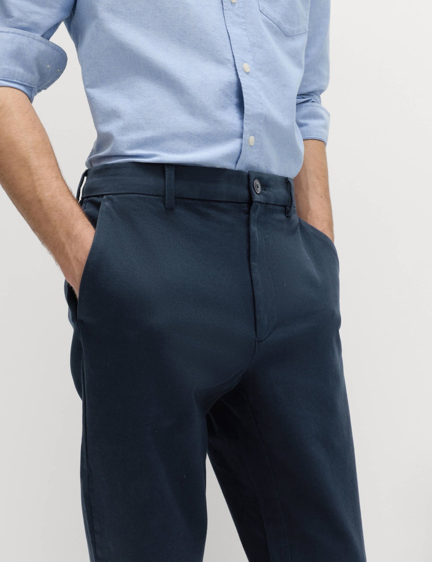 Regular Fit Esnek Belli Streç Chino Pantolon