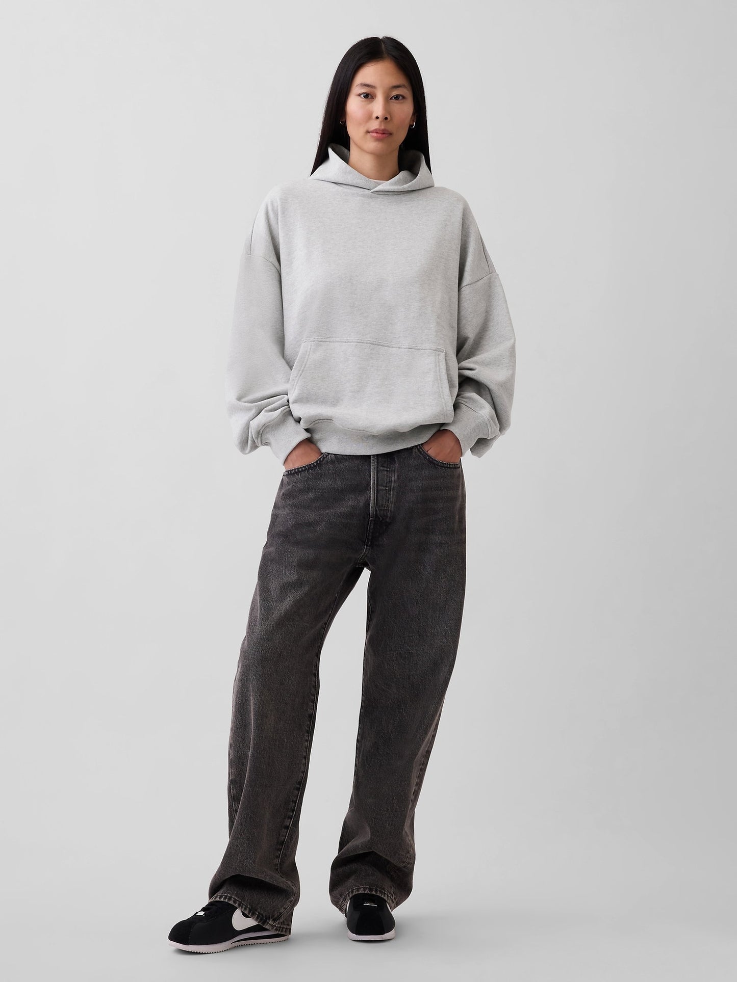 Açık Gri Heavyweight Oversized Sweatshirt