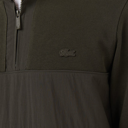 Lacoste Erkek Classic Fit Yarım Fermuarlı Haki Sweatshirt