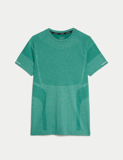 Kısa Kollu Dikişsiz T-shirt
