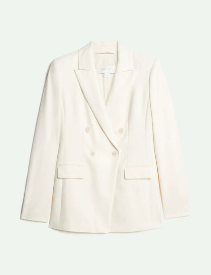 Yün Karışımlı Iki Düğmeli Blazer Ceket