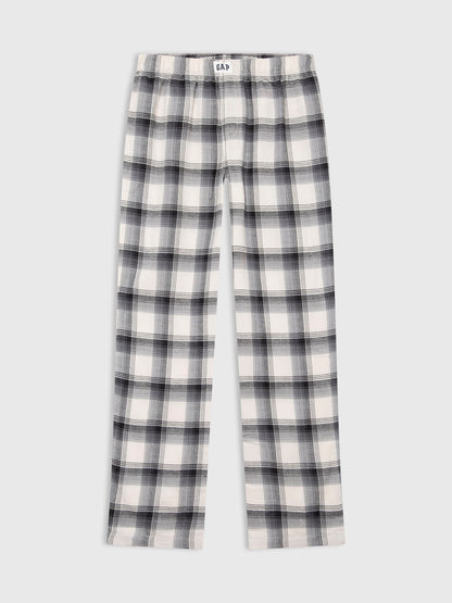 Siyah Ekose Desenli Pijama Altı