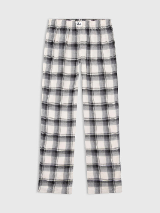 Siyah Ekose Desenli Pijama Altı