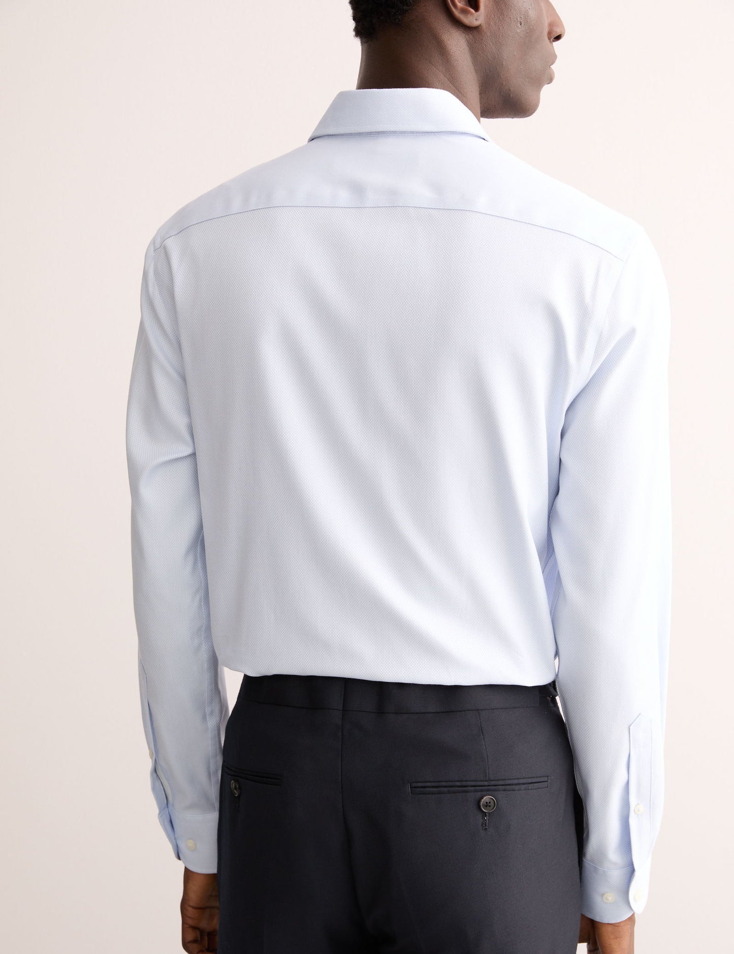 Tailored Fit Lüks Pamuklu Dokulu Gömlek